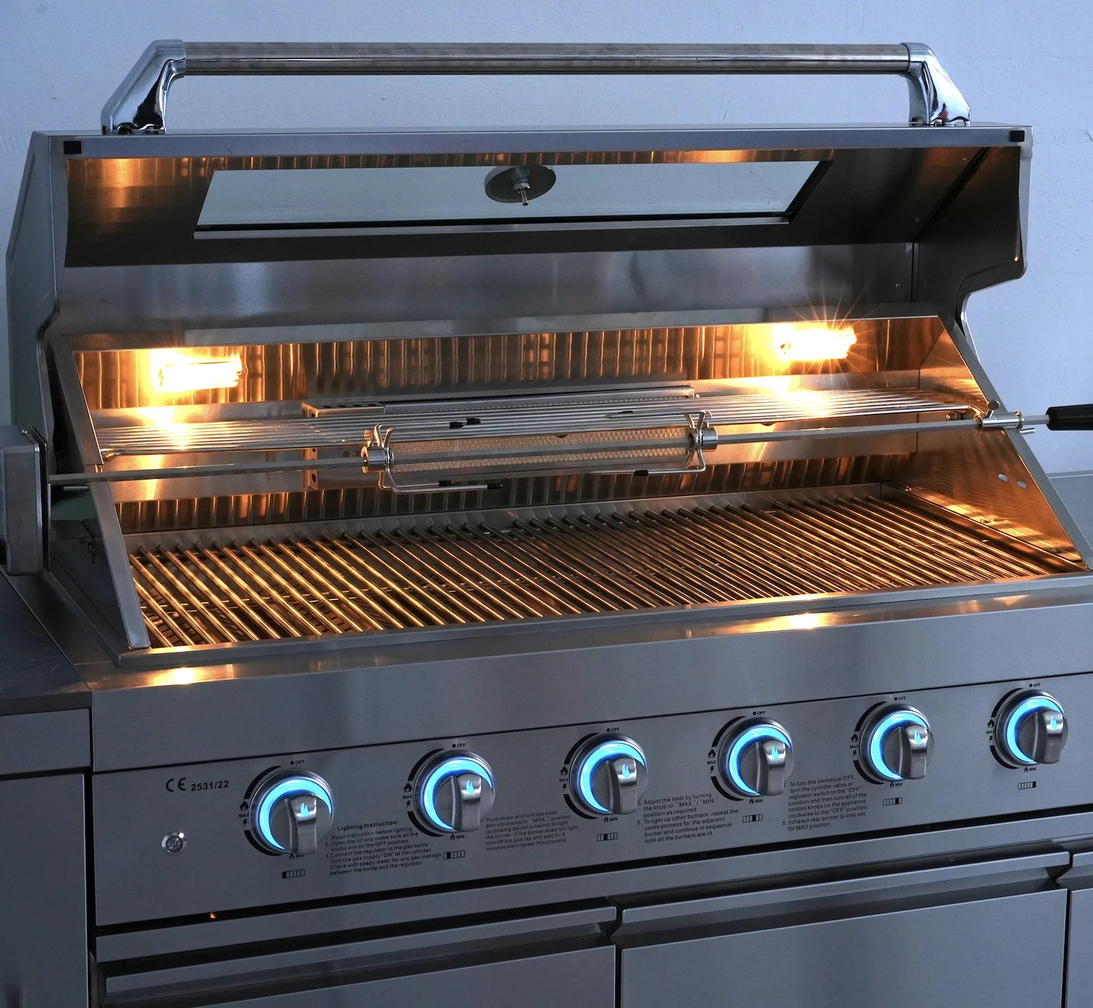 A Full Kitchen Suite Including Grill Cooktop Sink And Fridge With Waterproof Custom Outdoor Stainless Steel Cabinet For Backyard - Magic Electronics