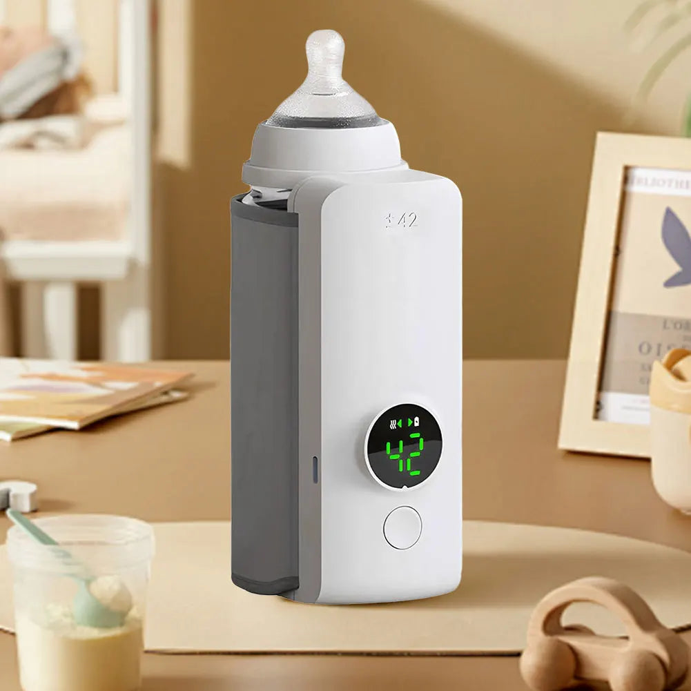 Portable Bottle Warmer Rechargeable Cordless Milk Warmer with Temperature Control Baby Bottle Warmer for Traveling Camping Home Magic Electronics Se4c5821af0844700a5937c9e48047864C