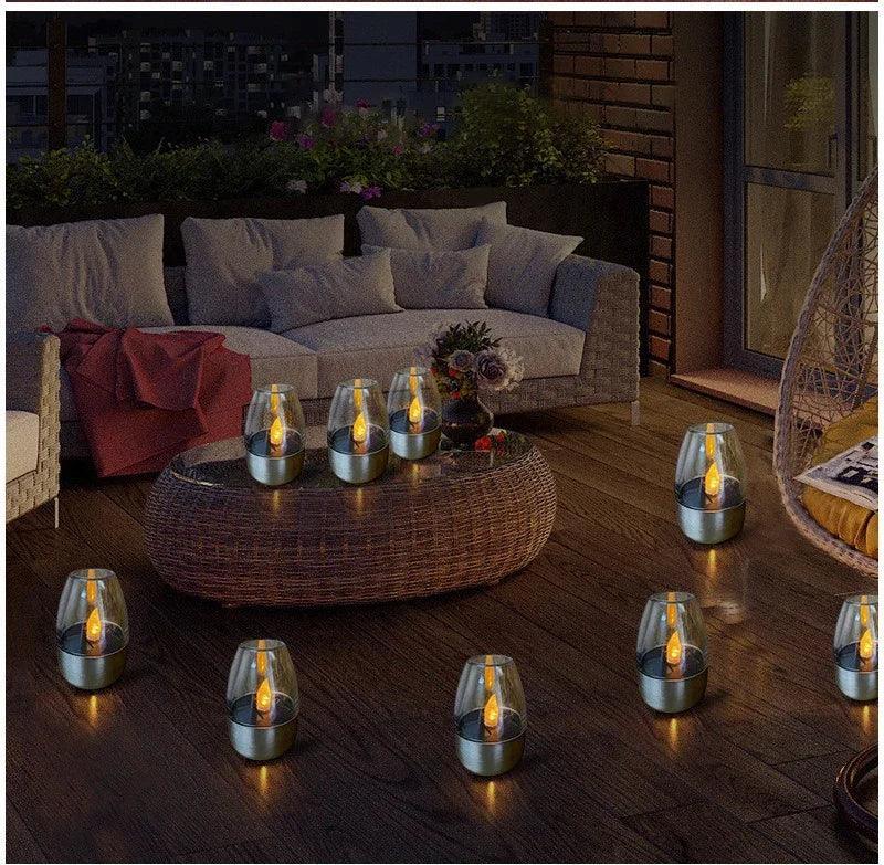 LED Solar Candles Light Flameless Rechargeable Night Light For Wedding Party Garden Decor Outdoor Waterproof Solar Candles Lamp Magic Electronics Se5414fd63456410c85795d764371021dN