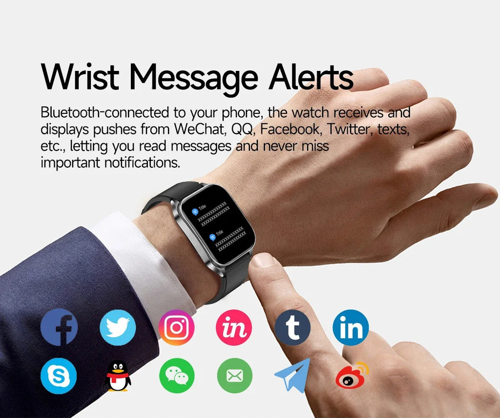 New Laser Treatment Three High Smart Watch Men ECG Heart Rate Uric Acid Health Tracker 1.95 inches Sapphire Glass SmartBracelet Magic Electronics Se59660147f814509b4eb82d1d05906f6v