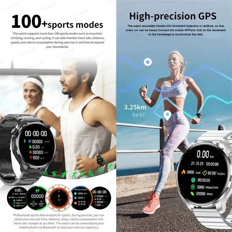 2026 New GPS SmartWatch BluetoothCall IP68 Waterproof AMOLED Screen Custom AOD Watch Face Sport Smartwatch Men Women Android iOS - Magic Electronics