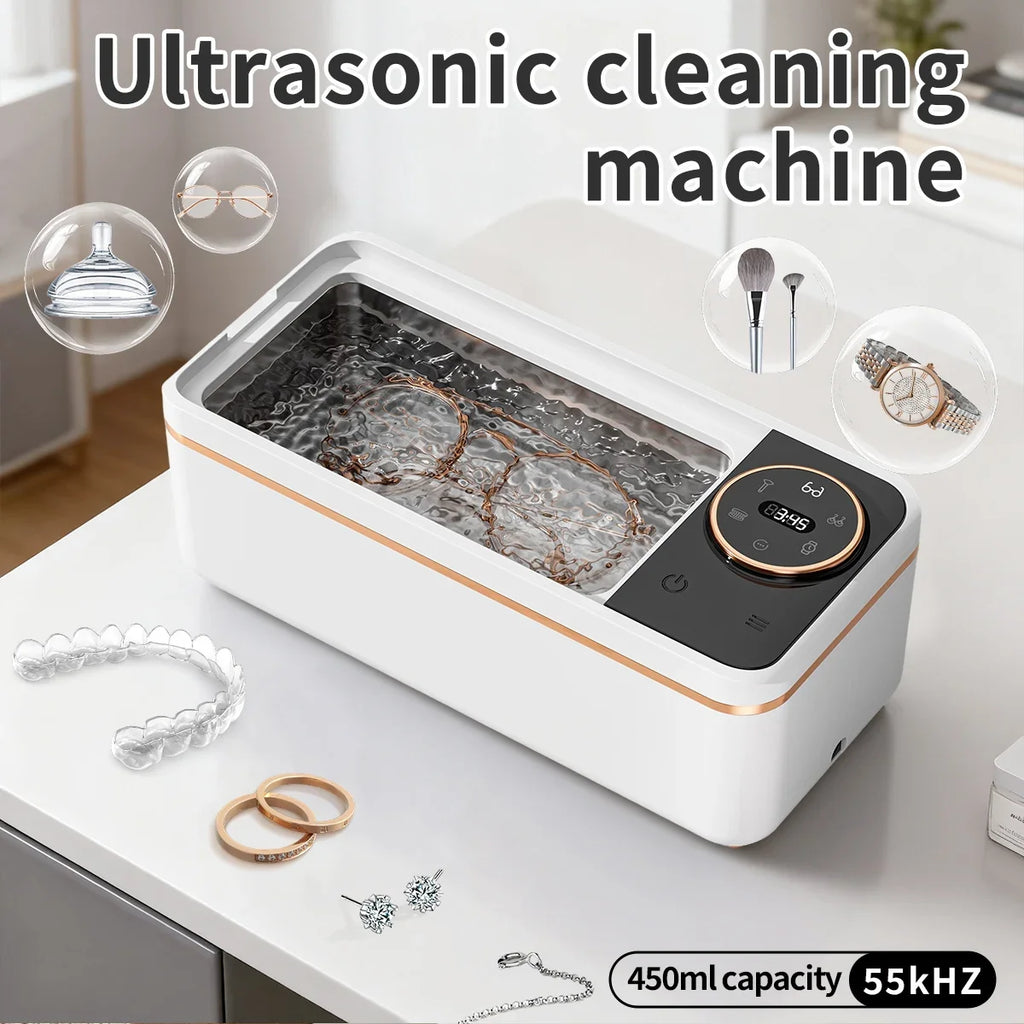 Ultrasonic 55KHZ Cleaning Machine Soundwave Technology Deep Cleaning Appliance for Glasses Dentures Jewelry Makeup Brushes Magic Electronics Se62c283d199d4460b9dae43910de3ed18