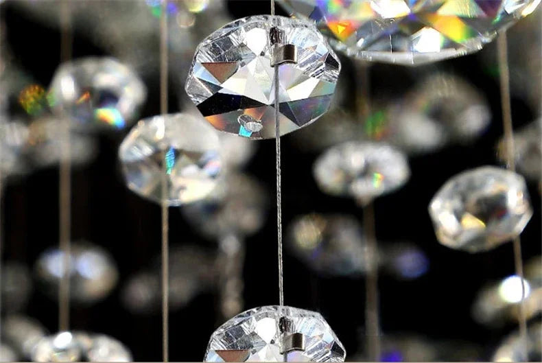 Round K9 Crystal Ball Led Ceiling Chandelier Pendant Lamp for Living Dining Room Cristal Lustre Bedroom Home Decor Light Fixture Magic Electronics Se783436abc8148929adf021d4baf75c29