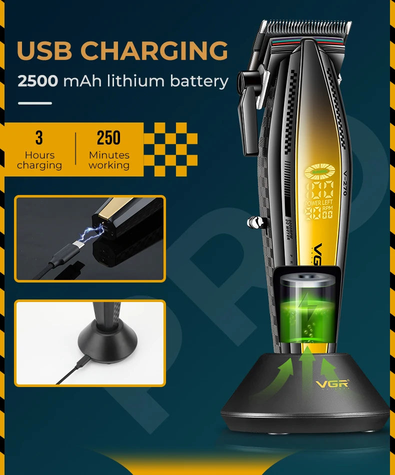 VGR V-270 High end Hair Clipper Set Hair Salon Household Electric Hair Clipper Metal Mech Wind Alloy Blade 9000 RPM Hair Trimmer Magic Electronics Se7edd15d942b4b489125e31e2af2b4dcY_8173272c-9c02-4eee-af76-cf36e9483125