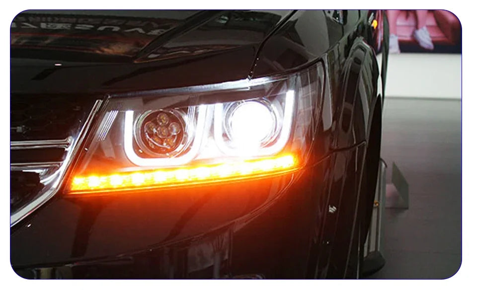 Auto Headlights Assembly For Fiat Freemont 2012-2014 Car Front Lamps Upgrade LED Double U Projector Lens Tool Accessories - Magic Electronics