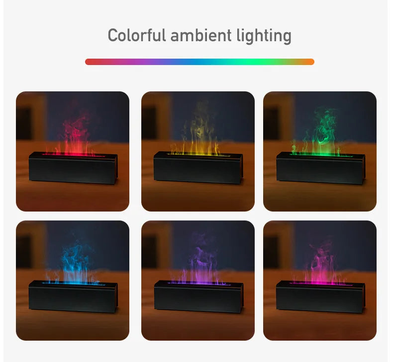 Colorful Simulation Flame Diffuser USB Plug-in Fragrance Office Home Flame Humidification Diffuser Diffuser Magic Electronics Se7faba09474f4ff9bf556703f19d9d9e8