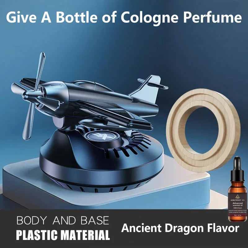 Car Indoor Air Freshener Helicopter Aromatherapy Perfume Solar Aircraft 360 Degree Rotating Aromatherapy Automobile Perfume black Magic Electronics Se8343e857cc041d7ac5041688c429d84i black