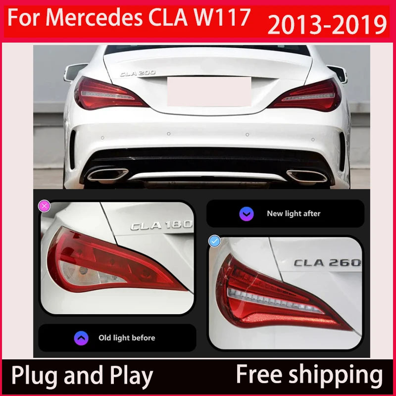 Car Styling Head Lamp For Benz CLA 2013-2019 Taillight Dynamic Turn Signal Mercedes W117 CLA180 CLA200 CLA300 Rear Lamp DRL+Turn - Magic Electronics