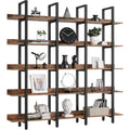 Bookcase and Bookshelves Triple Wide 5 Tiers Large Open Shelves, Etagere Book Shelf with Back Fence for Home Office China Mainland Magic Electronics Se9913ee6d43a4fd1b66c59f754814c3es China Mainland