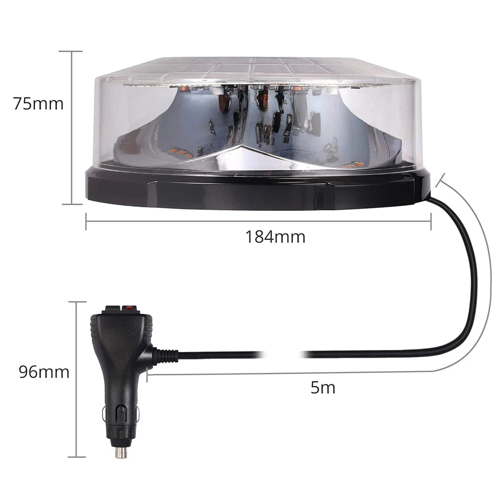 Amber LED Strobe Light Beacon Vehicle Car Roof Top Hazard Warning Flash Emergency Lights Rotating Flashing Safety Signal Lamp Magic Electronics Se9d5c94827a44621a36f365a02d5cabbI