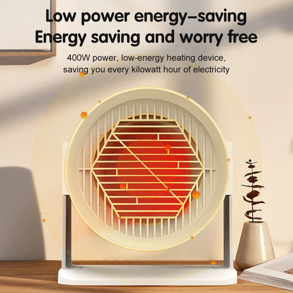 Portable Desktop Electric Heater for Home and Office, Mini Warm Air Fan for Desk Use and Foot Warmer for Cozy Comfort - Magic Electronics