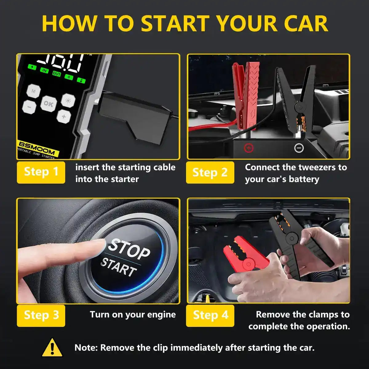 7000A Car Jump Starter with Air Compressor Battery Booster 12V Power Bank with LED Flashlight, Smart Cable with Voltage Display - Magic Electronics
