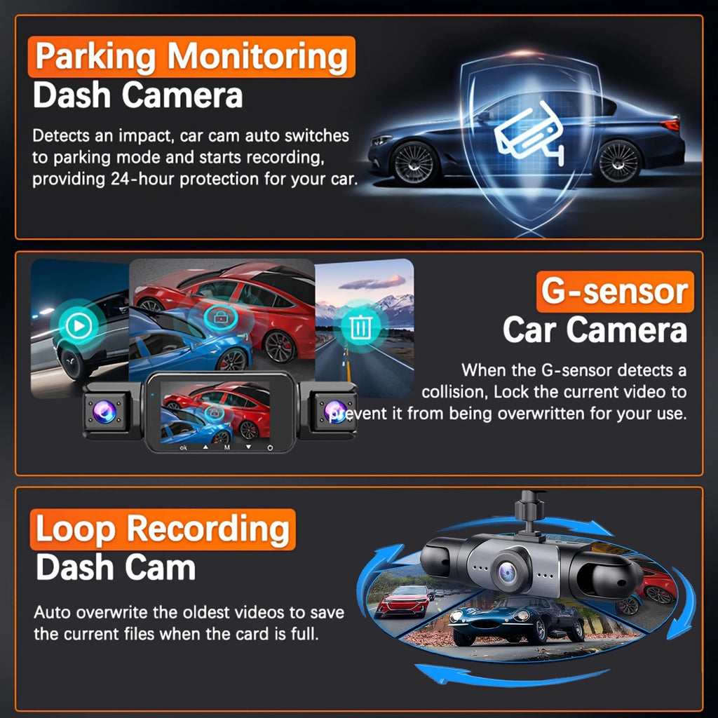 4 Channel Dash Cam 360° Car Video Recorder Black Box with Night Vision 24/7 Parking Monitor G-Sensor Loop Recording auto parts Magic Electronics Secd4c0f38de048c2a6363f9d75383717M