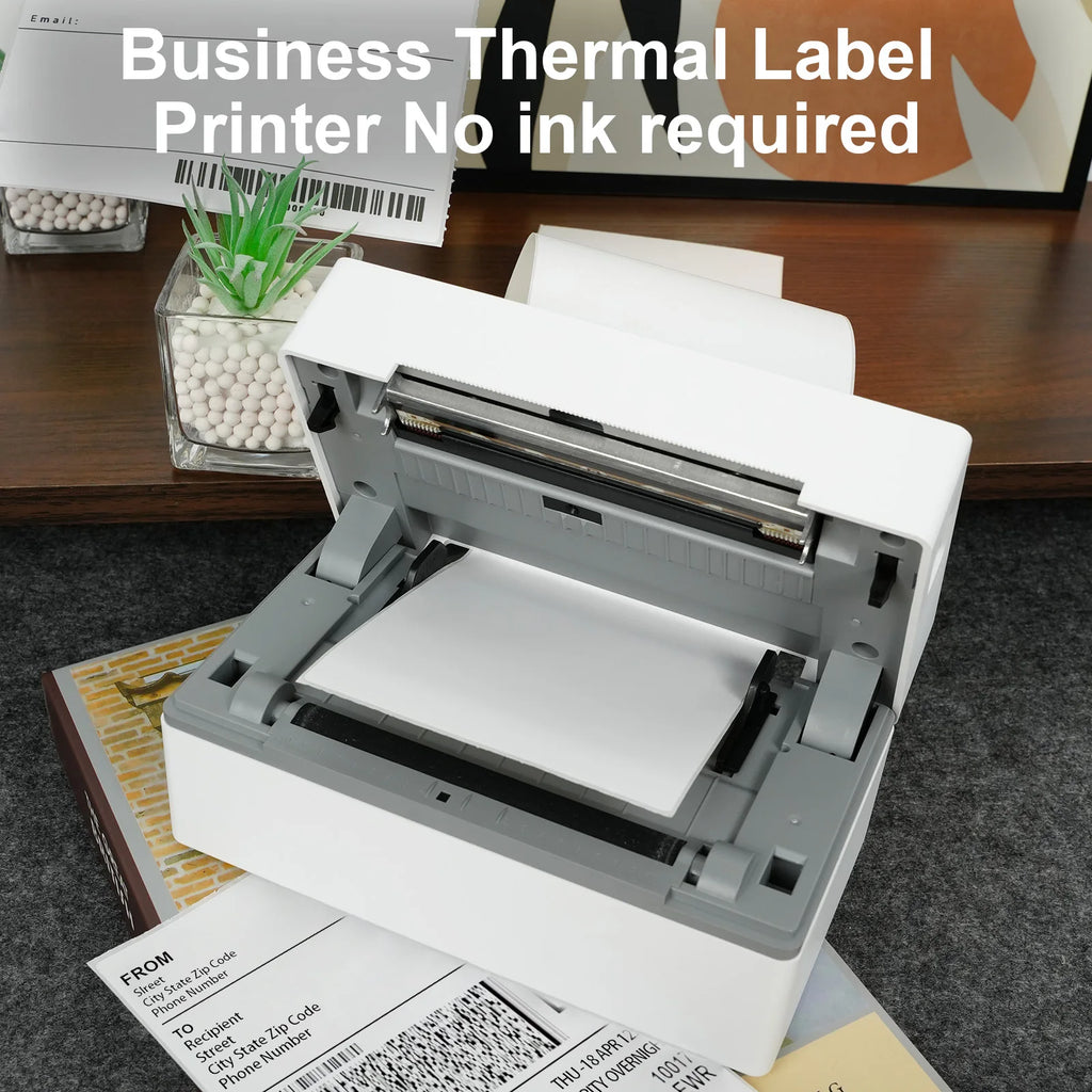 Thermal Label Printer Portable No Ink Required 203DPI 4x6 for Small Business Bluetooth USB High Speed Express Airway Bill Magic Electronics See7b160e240047bba57228639b07868bU