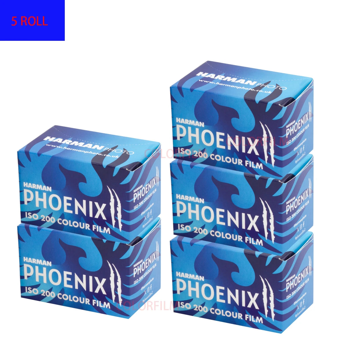 1/3/5Rolls 135mm NEW HARMAN PHOENIX II Color film C41 Development (Expiry date: 2028) 5 ROLL Magic Electronics Seee04f0a841042c8bec4ea3b45db542bl 5 ROLL