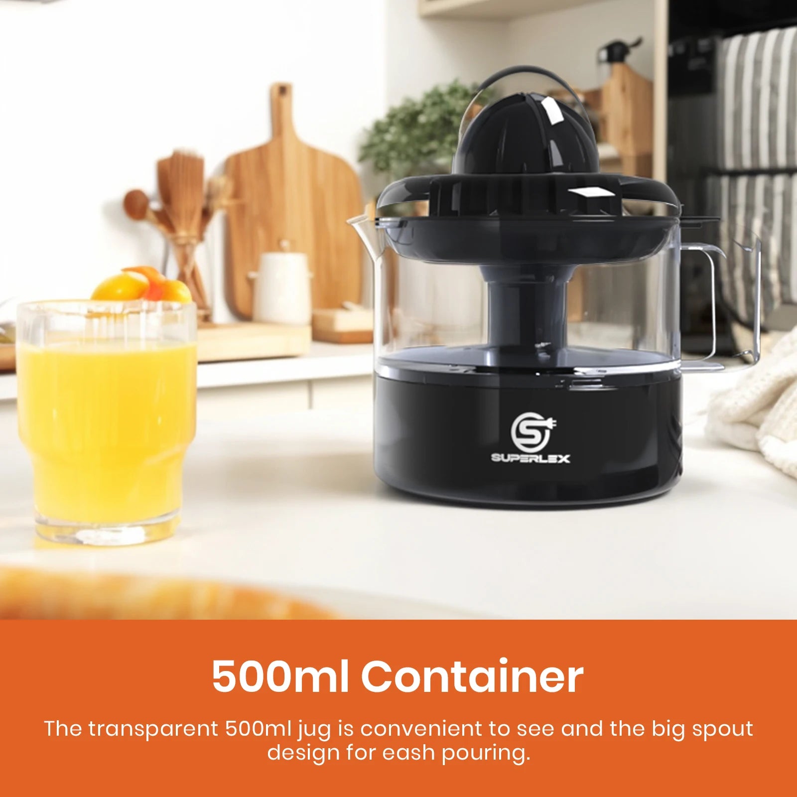 SUPERLEX Electric Citrus Juicer 500ML Large Capacity Electric Squeezer Higher Juice Yield Fruit Press Machine New For Household Magic Electronics Sef17301a58bb407e858909e4da2426d9P