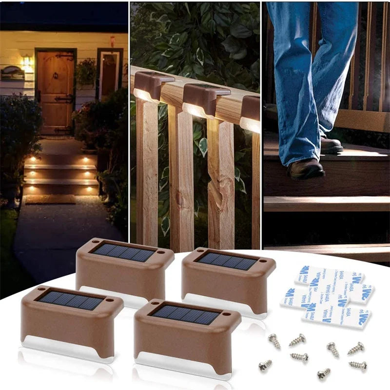 2/4/8/16 Pack Solar Deck Lights LED Waterproof Outdoor Solar Powered LED Step Lights For Decks Stairs Patio Yard Garden Decor - Magic Electronics