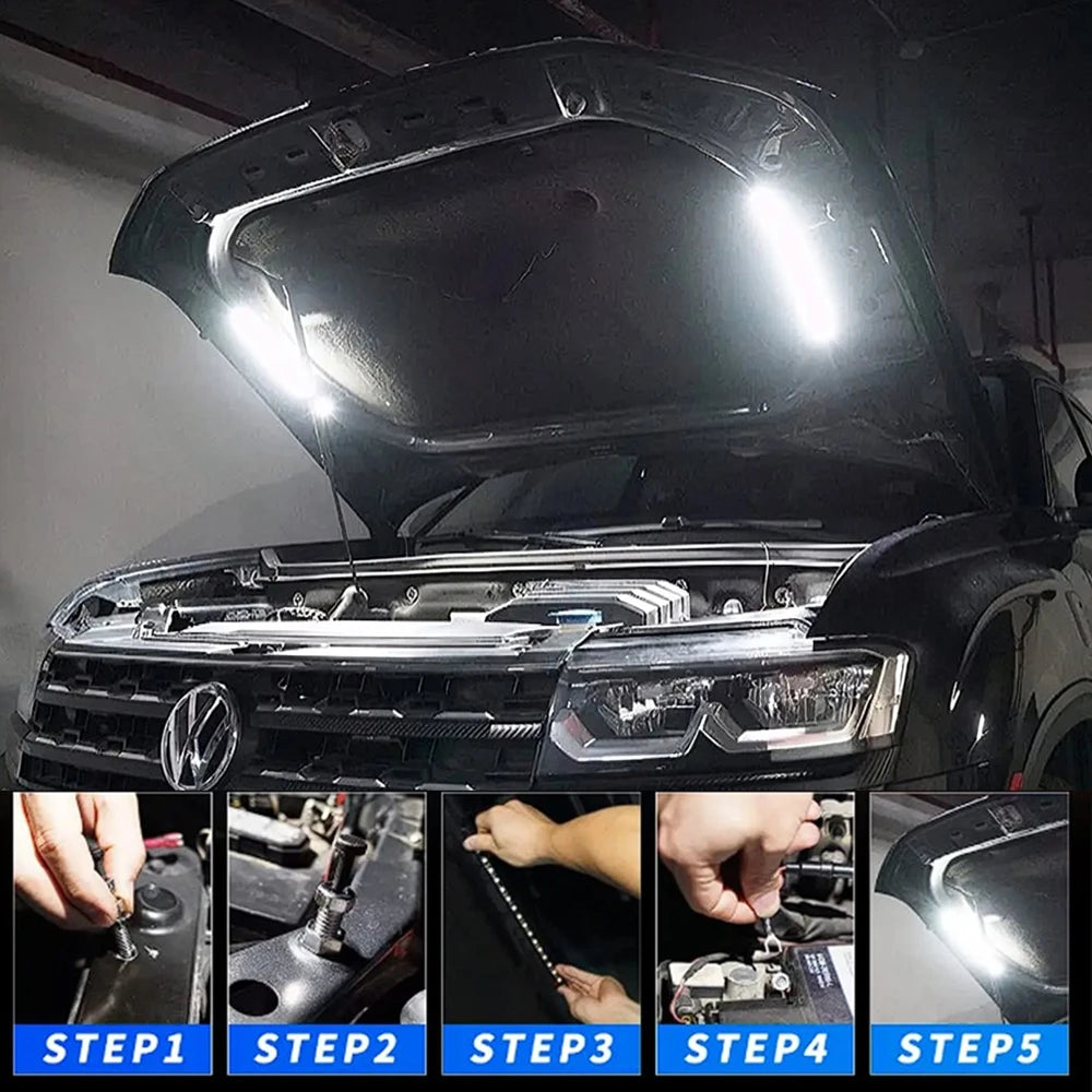 Universal Under Hood Engine Repair White LED Light Bar with Auto On/Off Switch Control Car SUV Pickup Offroad Repair Work Light Magic Electronics Sefcae01a27c84ce8a2ca15e348aefaf6Z