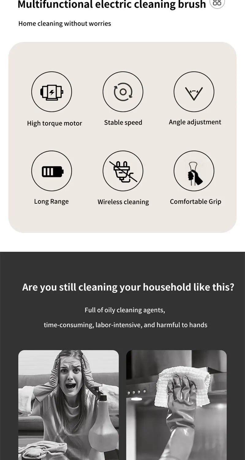 Electric Bathroom Cleaning Brush 9-in-1 Wireless Household Rotation Cleaning Brush for Bathroom Kitchen Toilet Cleaning Scrubber Magic Electronics Sf00015f90d594186bae890be063a9f4aX