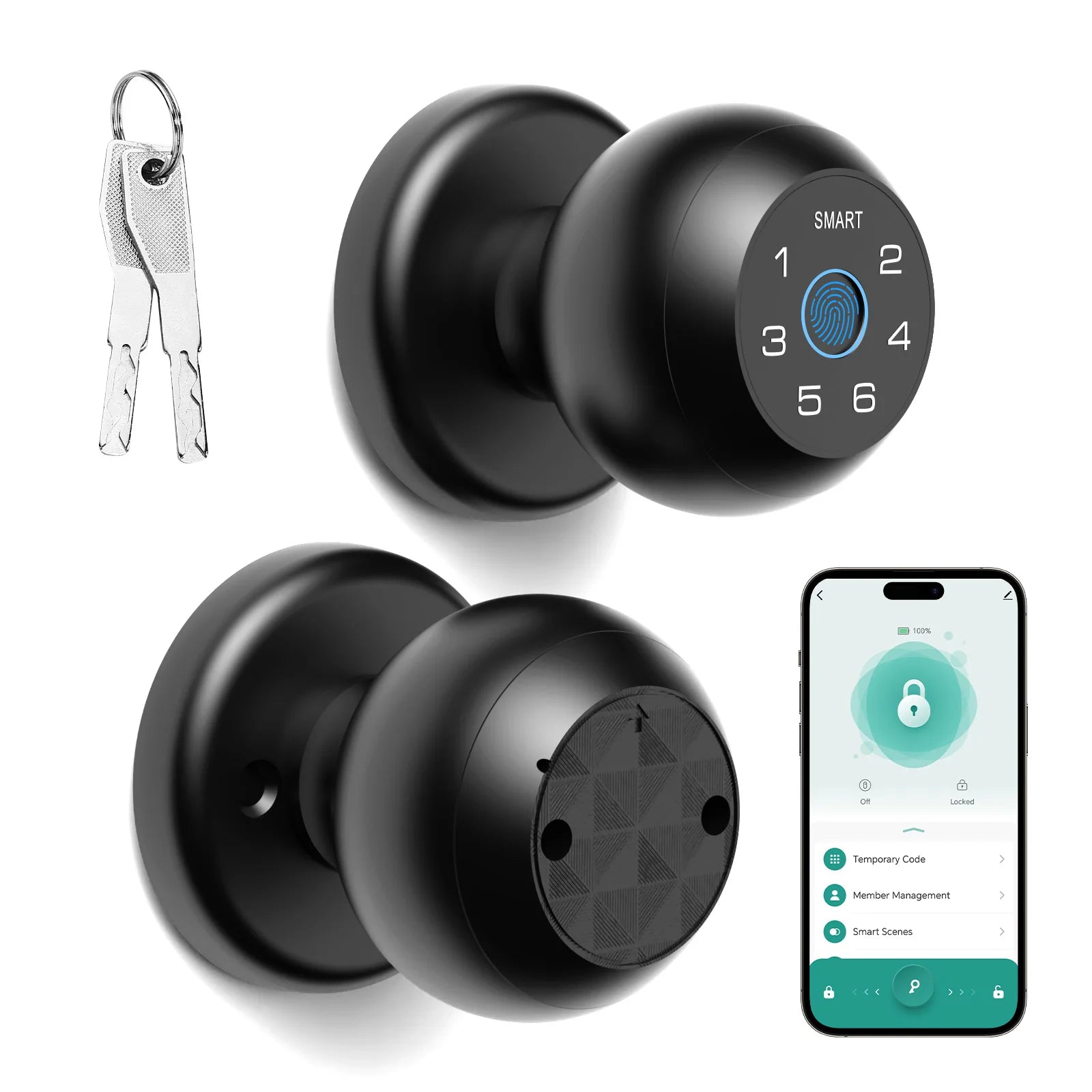Viladepot Smart Lock Fingerprint Door Lock App Control Passcode Unlock Electronic Touchscreen Keypad Indoor - Magic Electronics