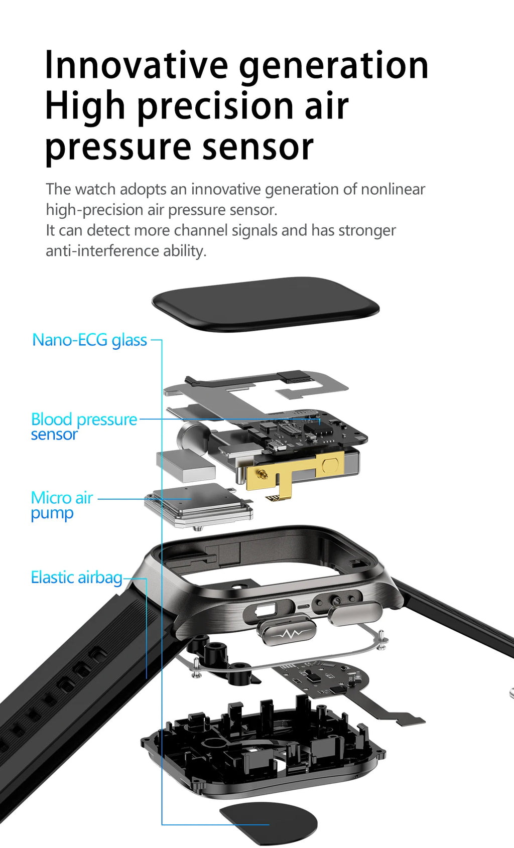 2026 New Upgrade AI Diagnostic Airbag Precise Blood Pressure Health SmartWatch Uric Acid ECG Blood lipids Smartwatch Men Women Magic Electronics Sf0e75b85fd8a4ce7b70c7221c7a7b43a1