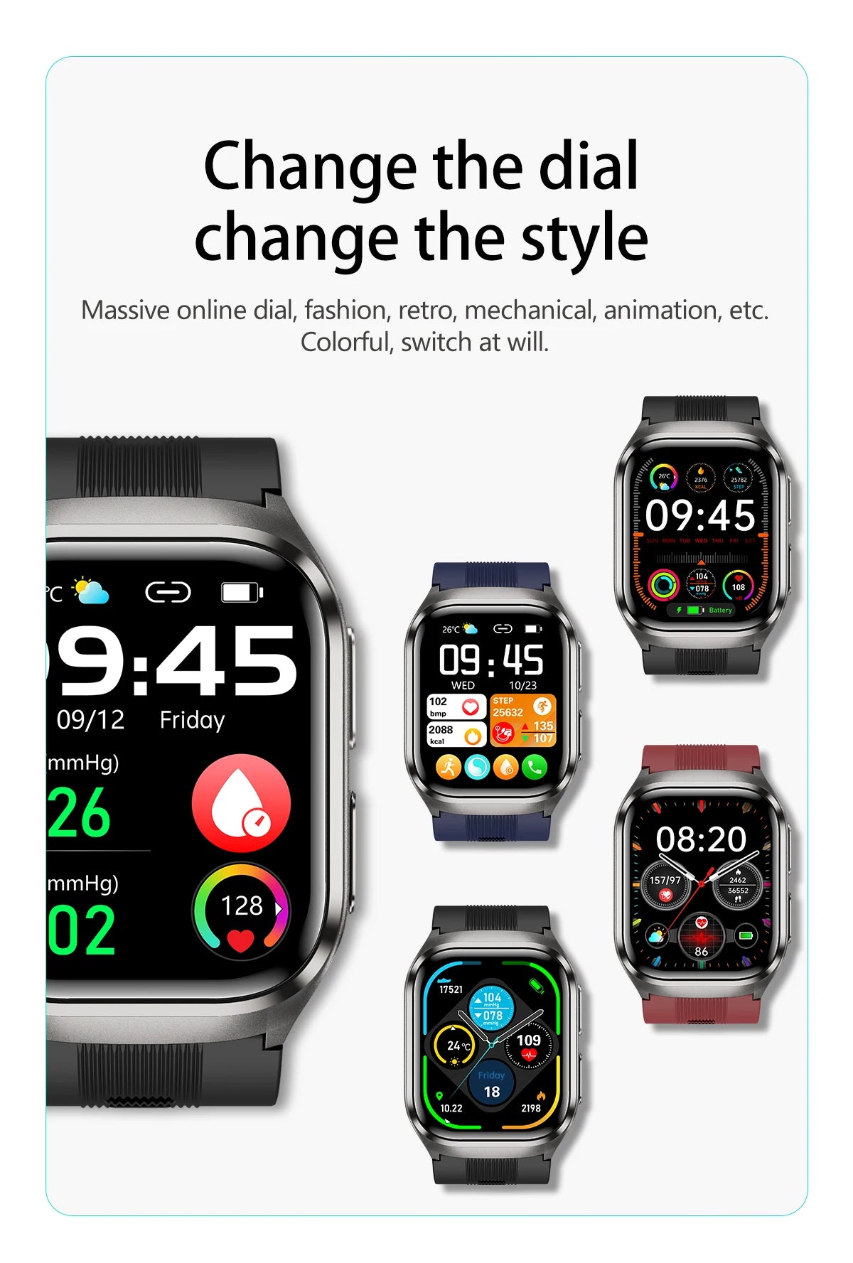 2026 New Upgrade AI Diagnostic Airbag Precise Blood Pressure Health SmartWatch Uric Acid ECG Blood lipids Smartwatch Men Women Magic Electronics Sf172ceee41aa46aea562eedbf208319db