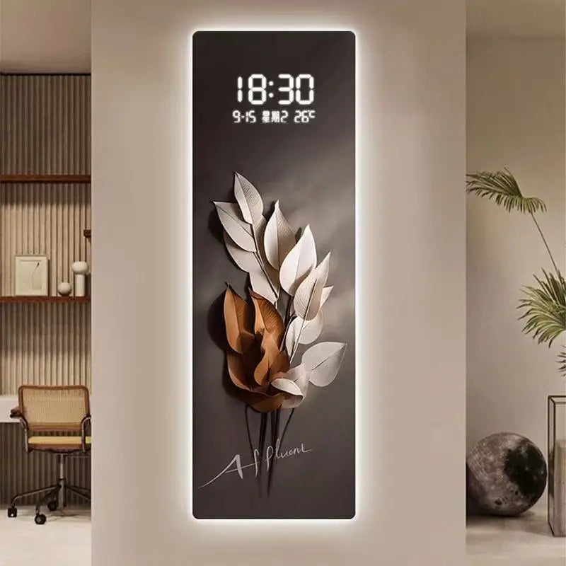 Home electronic clock, living room decoration lights, corridor hanging paintings, light luxury, clock murals - Magic Electronics