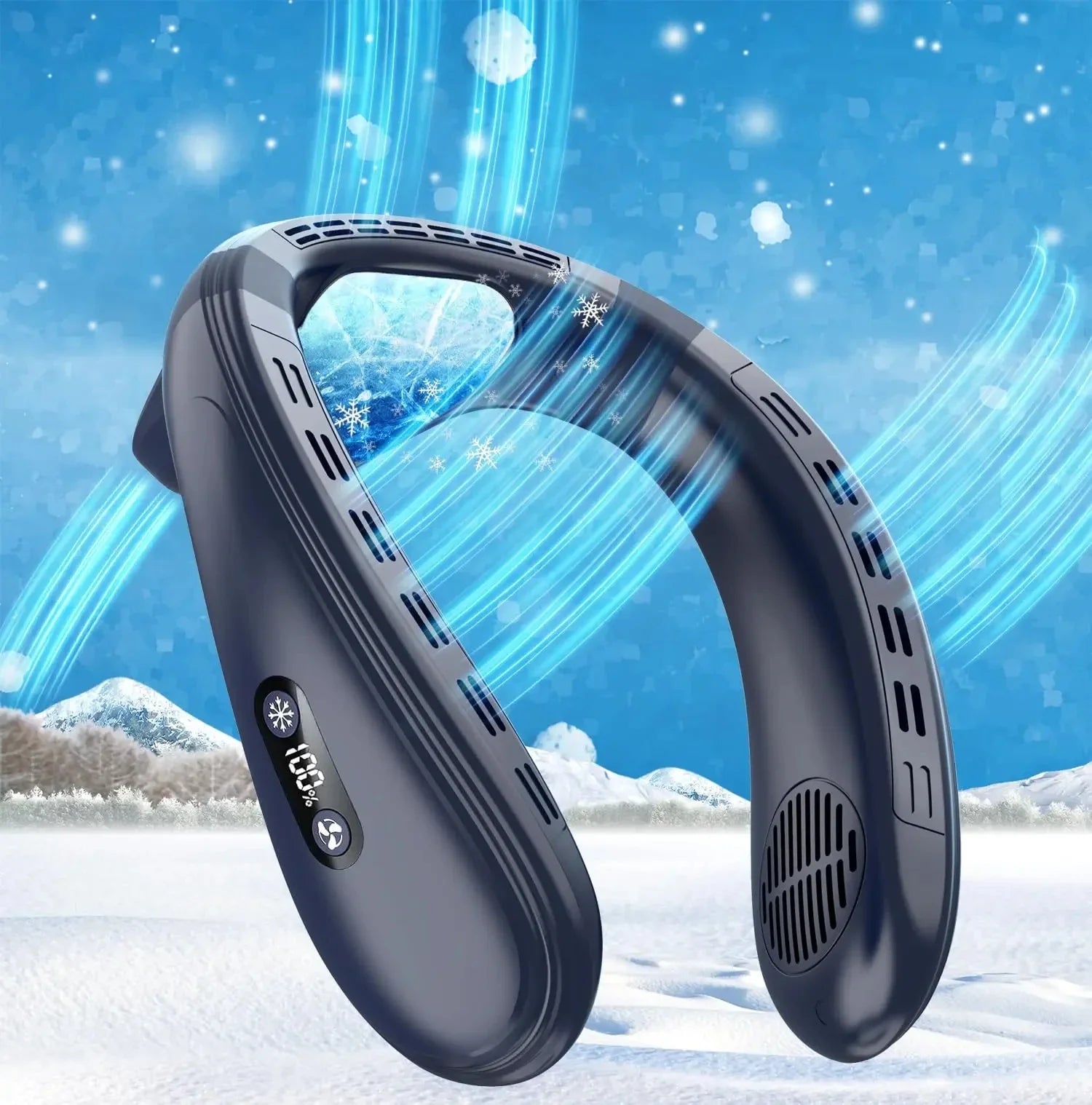 View details for New Neck Air Conditioner Portable Neck Fan Rechargeable Semiconductor Cooling Bladeless Fan Outdoor Personal Fan Wearable New Neck Air Conditioner Portable Neck Fan Rechargeable Semiconductor Cooling Bladeless Fan Outdoor Personal Fan Wea