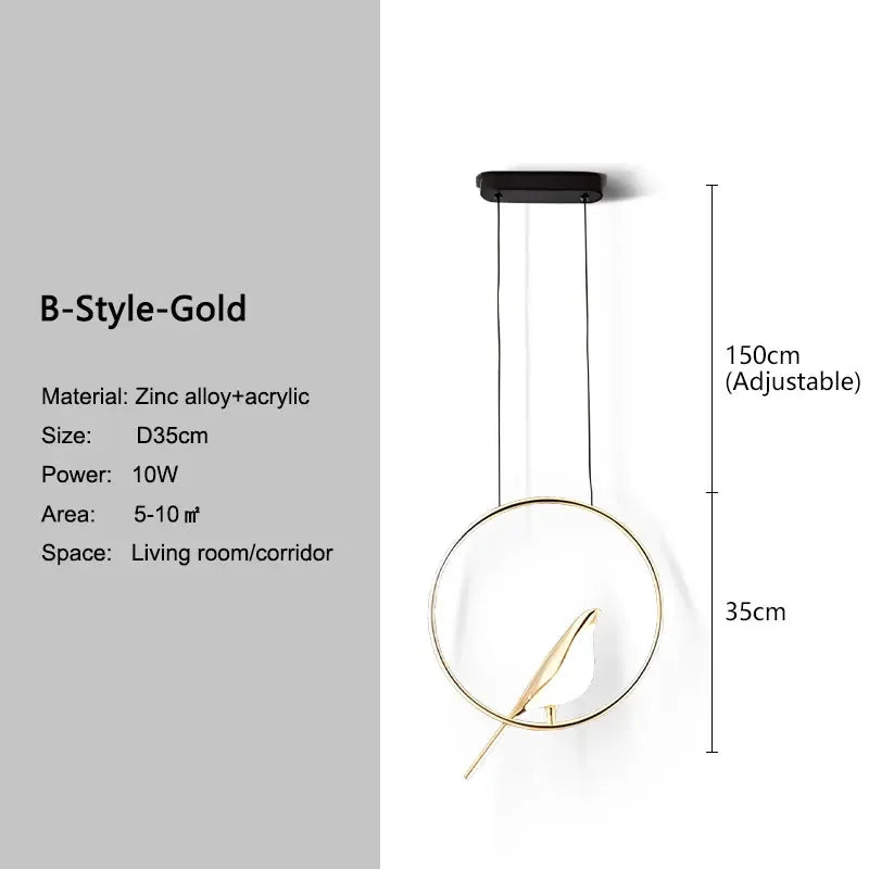 LED Gold Silver Magpie Bird Pendant Light Chandelier for Bedroom Living Room Indoor Hanging Lamp AC110v 220v Drop Shipping A Gold Magic Electronics Sf39d6fa247fb47e697eccd8651740c3dx A Gold