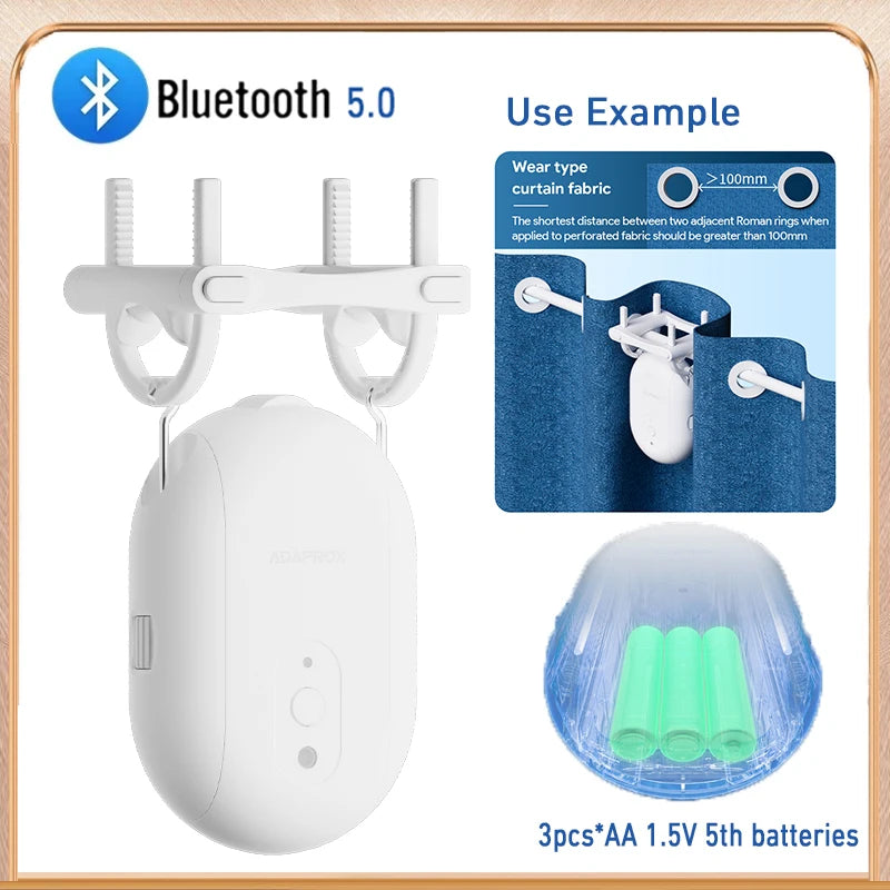 Tuya Smart Curtain Robot Bluetooth/Zigbee Rail Curtain Robot Electric Drive Track Rod Automatic Curtain Opener Voice Control Bluetooth V3 Magic Electronics Sf3a9514e8cf545359721a075ba35daf8C Bluetooth V3