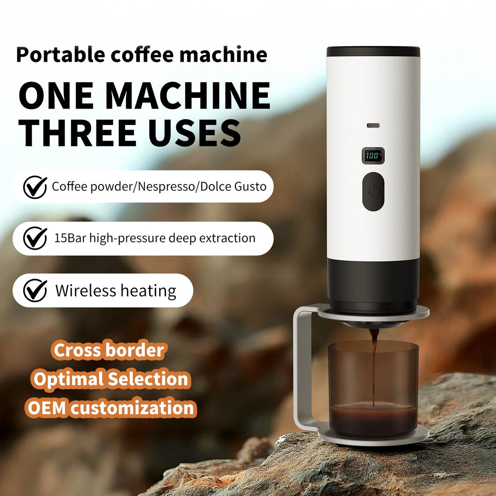 Portable Wireless Charging Coffee Machine 15BAR Multi-function 3 in 1 Fully Automatic Heating Overflow Capsule Coffee Machine Magic Electronics Sf5cbe8be0e524d2dab8733c5736a00c8N
