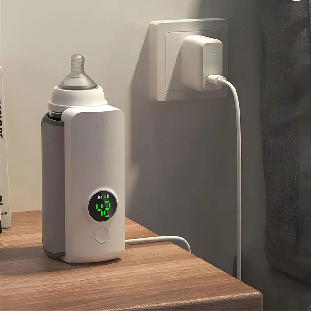 Portable Bottle Warmer Rechargeable Cordless Milk Warmer with Temperature Control Baby Bottle Warmer for Traveling Camping Home Magic Electronics Sf5cd7aecb3f34fc38797e7bd62ef1898e