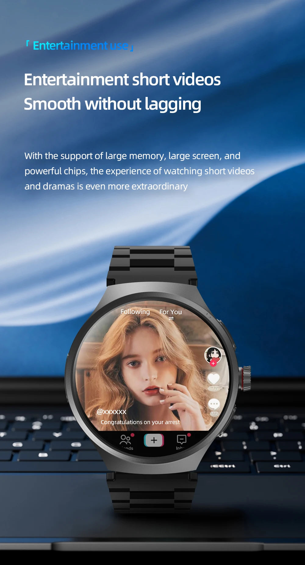 Original VP50 Smartwatch 4G/5G Sim Card Android 10.0 System 180° Pull out Camera GPS WIFI Play Game Compass NFC WIFI Smart Watch Magic Electronics Sf66a6b95a11d4a5ab3d50f6b6ddc7b9eu
