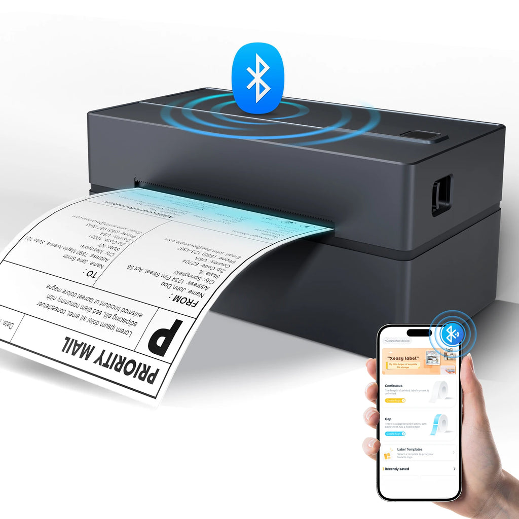 Thermal Label Printer Portable No Ink Required 203DPI 4x6 for Small Business Bluetooth USB High Speed Express Airway Bill Magic Electronics Sf68632dd7d2f4823bc191481fbf32acaF
