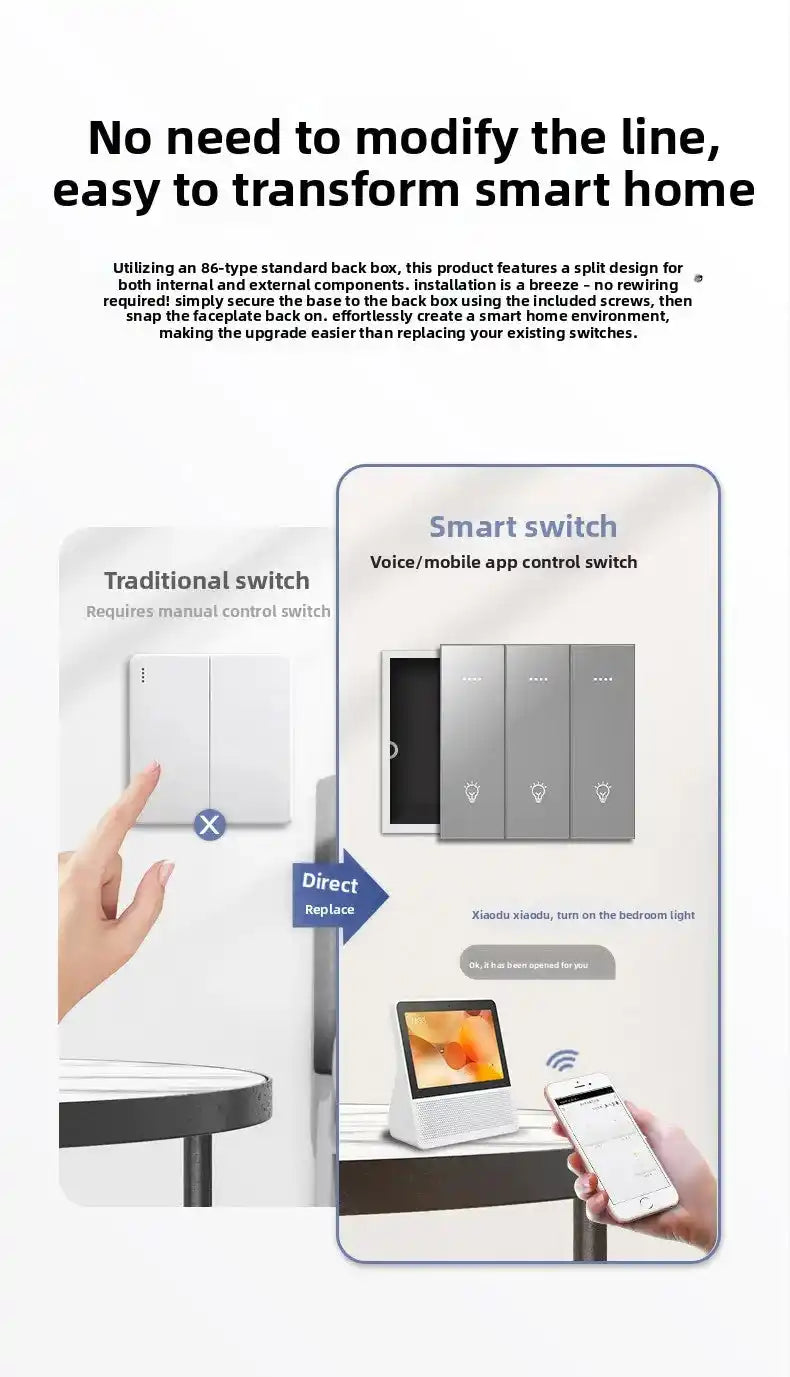 Zigbee Smart Switch Glass Panel Tuya Smart Home App Remote Control With Timer Function Voice Control Intelligent Button Switch - Magic Electronics