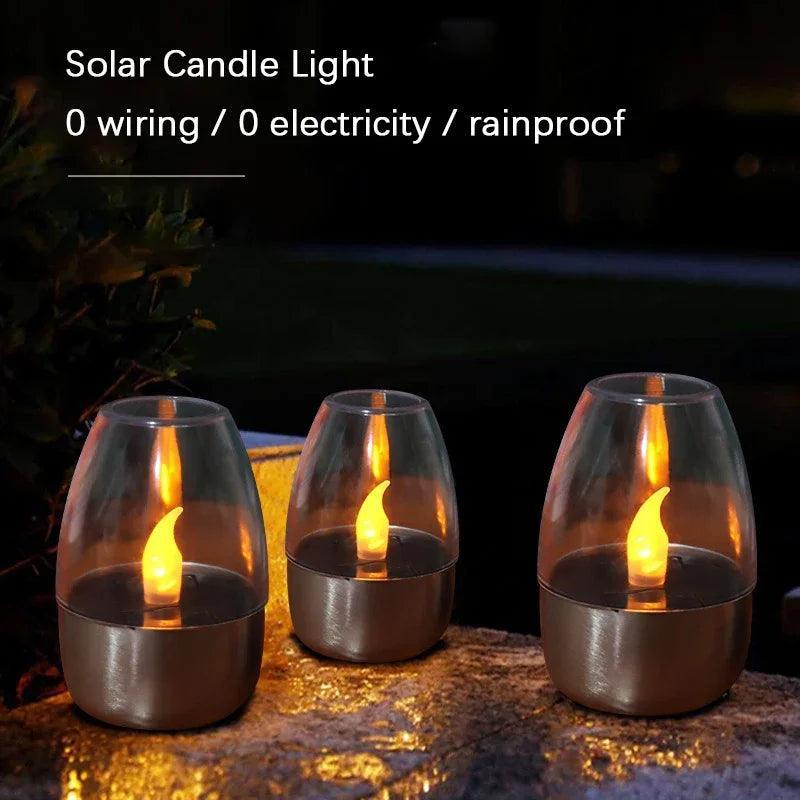 LED Solar Candles Light Flameless Rechargeable Night Light For Wedding Party Garden Decor Outdoor Waterproof Solar Candles Lamp Magic Electronics Sf73db1d2f2d5438aa8790f3849cd084em