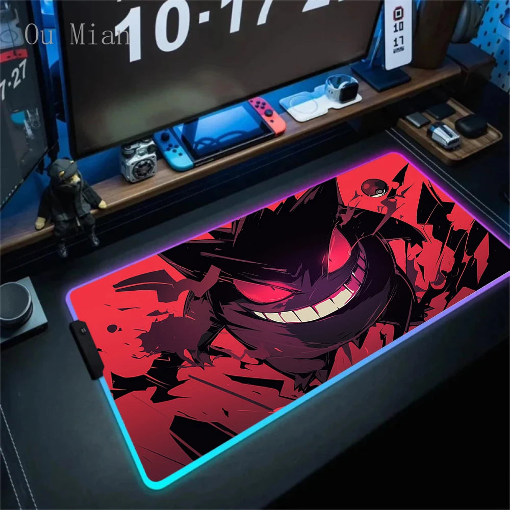 RGB G-Gengar Mousepad Pokemon LED Purple Mouse Pad Gaming Accessories Ghost Big Extended Keyboard Carpet PC Anime Desk Mats FF06603 Magic Electronics Sf75fdb738b5d4077a4cb03b03dd10029G FF06603
