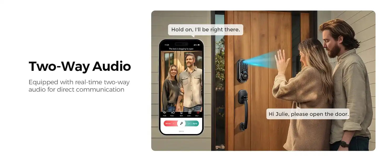 ARPHA Smart Lock D289H Smart WiFi Keyless Door Lock with Camera 5 in 1 Camera Fingerprint Entry App-Controlled Auto-Lock System - Magic Electronics