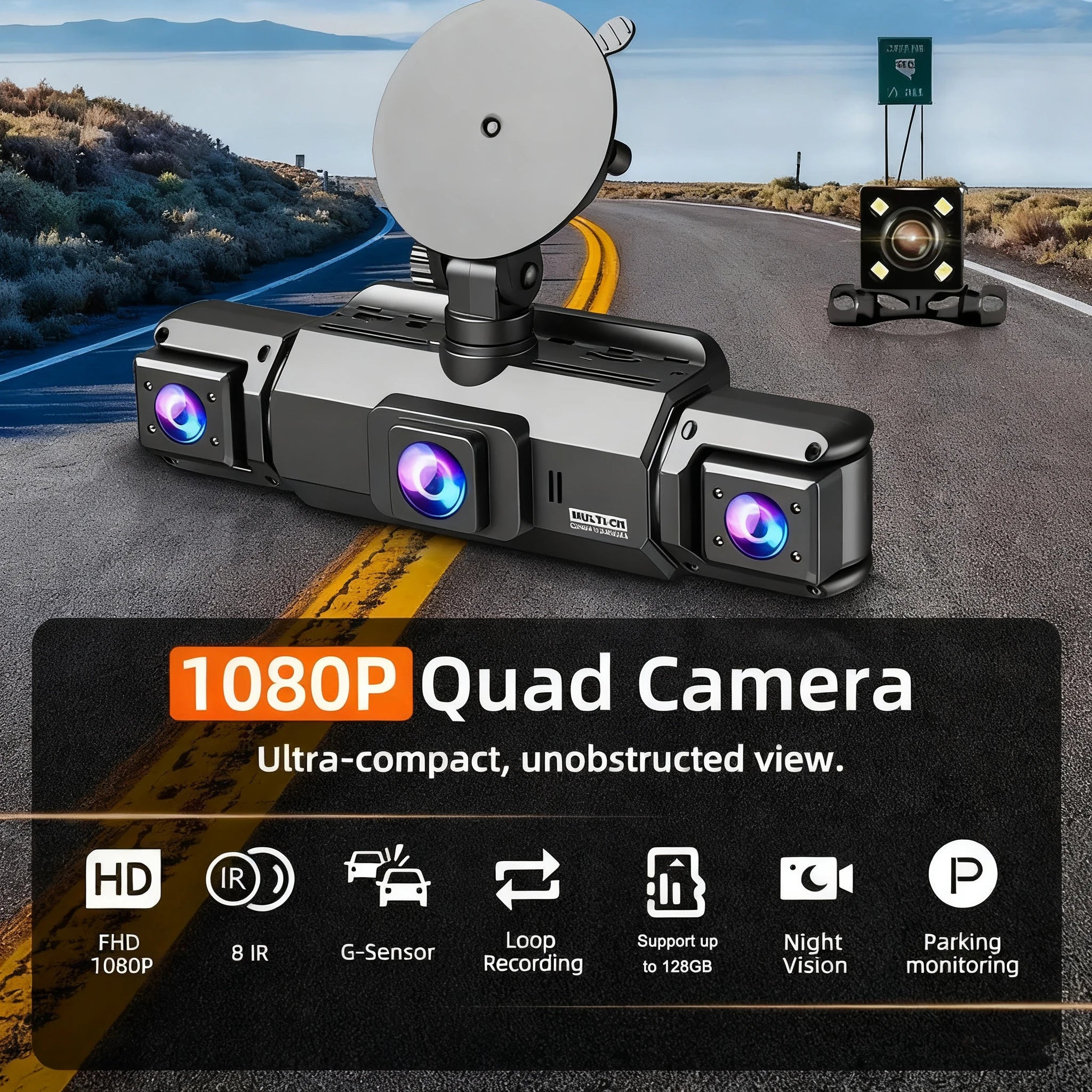 360° dashcam car camera recording wifi wireless webcam way video recorder 1080P 24 Parking 4 Channel Car black box Magic Electronics Sf8f1f583f4ff42fcb5f2dc17af94015b7