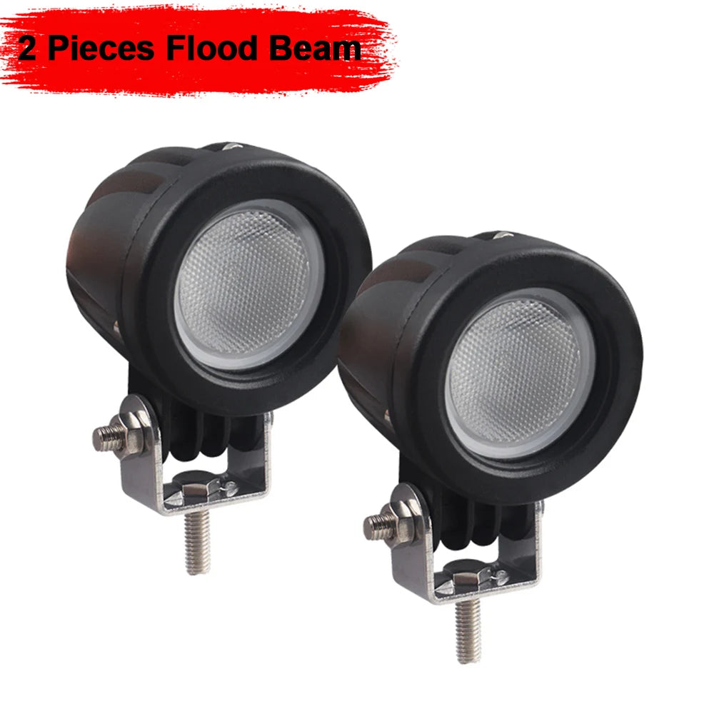 Led Motorcycle Spotlight Day Time Running Lights Spot Flood Beam Auto Motorbike Soocter Led Bulb Fog Lamp Work Head Light - Magic Electronics