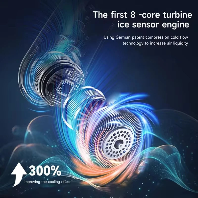 Lenovo Hanging Neck Fan Digital Display Power Ventilator Bladeless Neckband Fan Mini Air Cooler USB Rechargeable Electric Fans