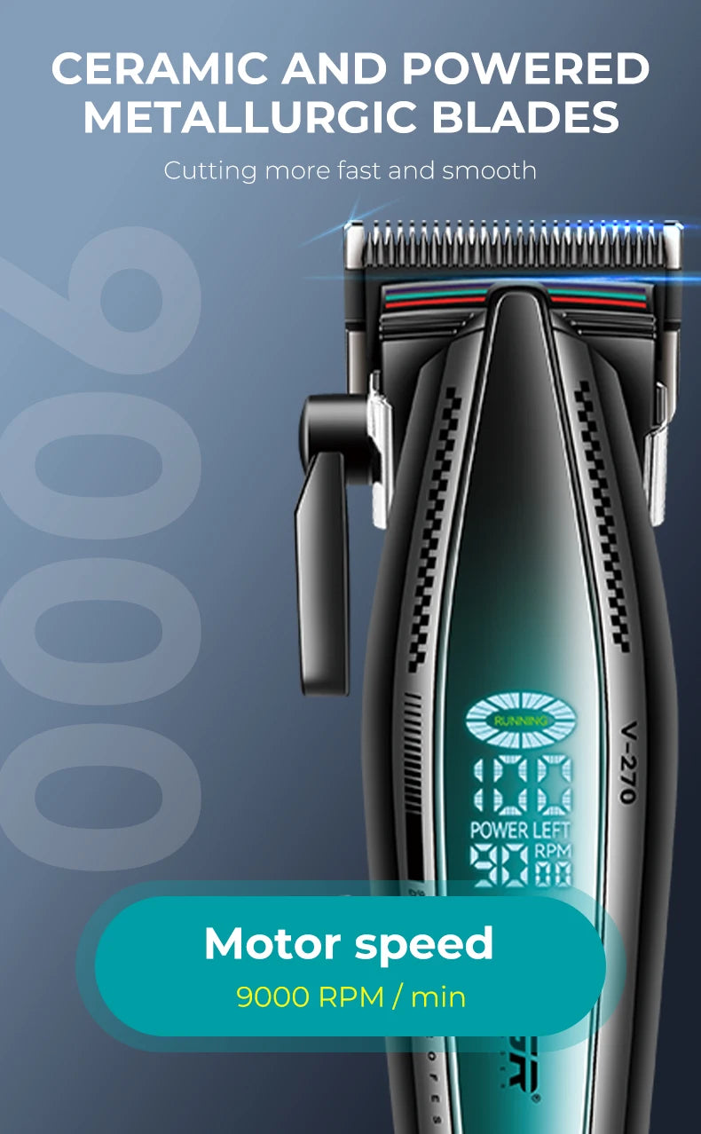 VGR V-270 High end Hair Clipper Set Hair Salon Household Electric Hair Clipper Metal Mech Wind Alloy Blade 9000 RPM Hair Trimmer Magic Electronics Sf9d34d27c0174a9dbb01e94ff5bbddf9m_8919a450-c9ed-467f-a0f0-54d27fa66f7e