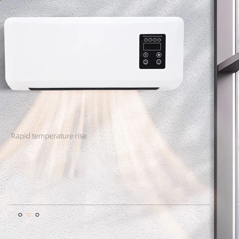 Portable Heater Electric Heating Machine Air Conditioner Wall Mounted Air Conditioner Fan Heater Remote Control Bedroom Bathroom - Magic Electronics