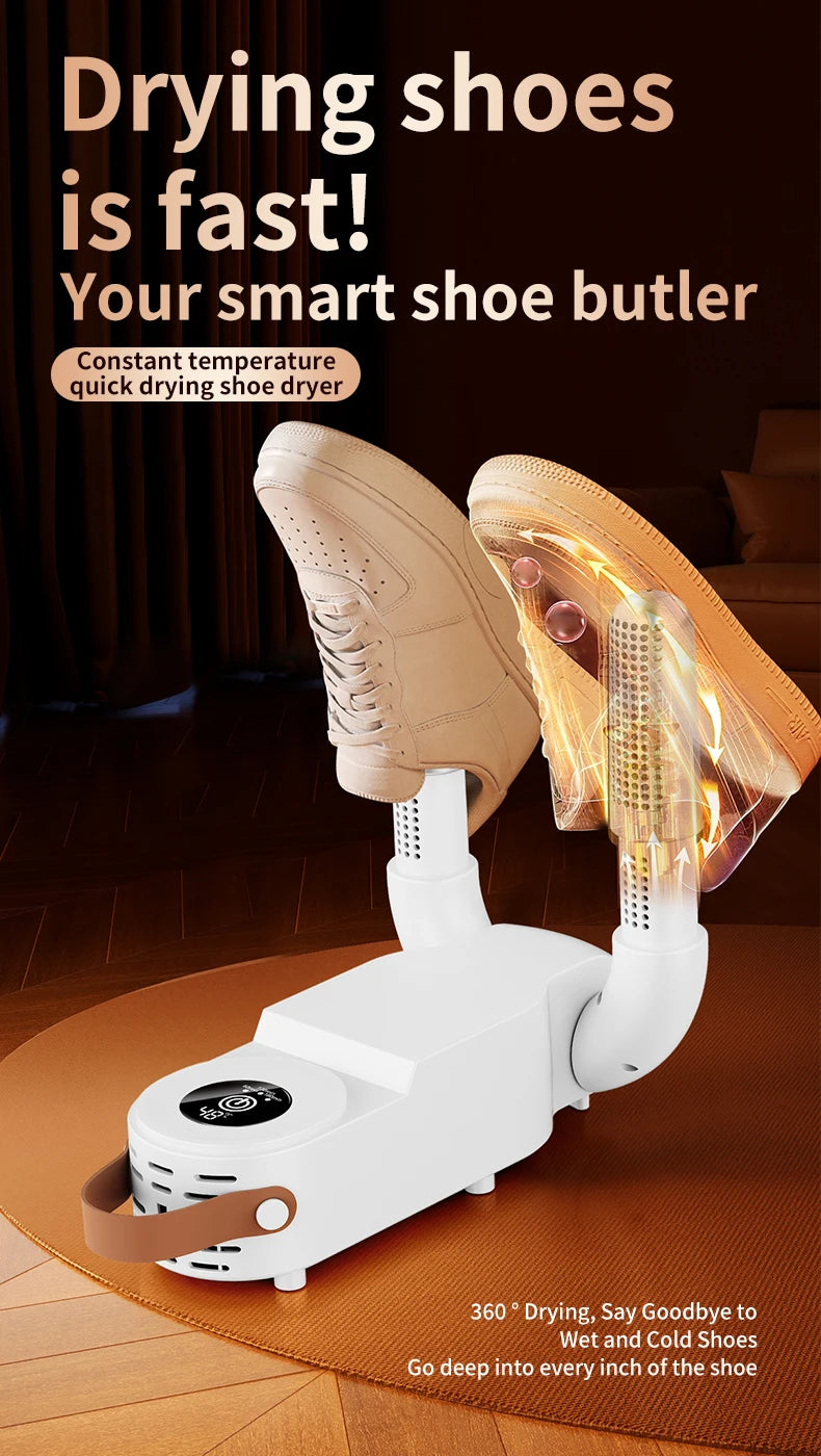 HOMEFISH Intelligent Shoe Dryer Quick Drying Deodorizing Sterilizing Adjustable Timer Household Shoe Warmer And Heater - Magic Electronics