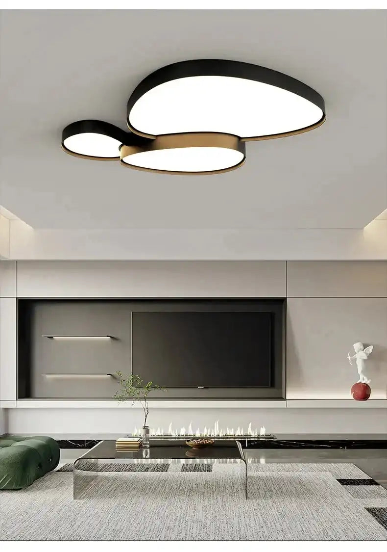Modern Living Room LED Ceiling Lights Nordic Home Decor Indoor Bedroom Lamp Black White AC 90-260V Ceiling Chandeliers Lighting - Magic Electronics