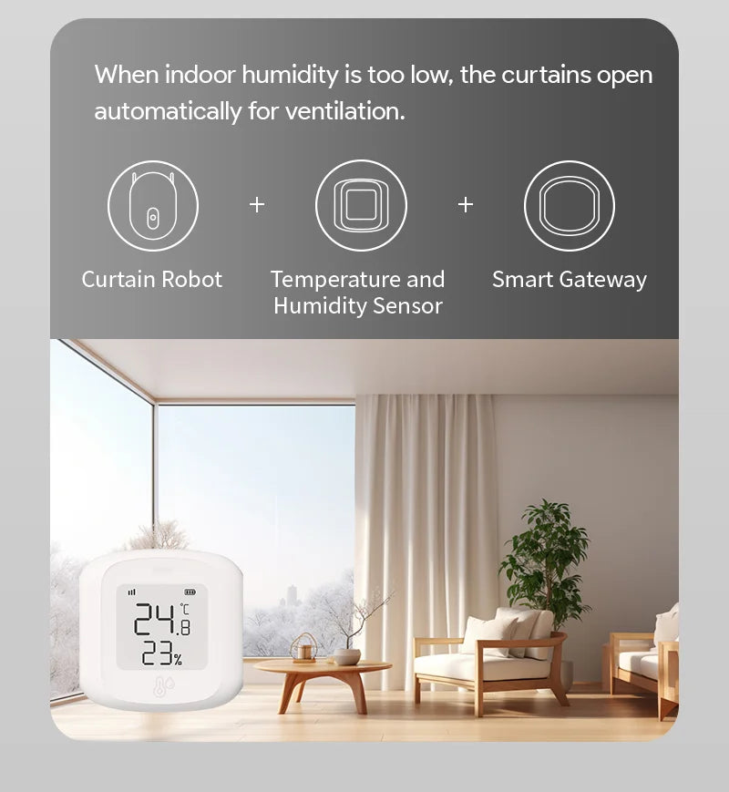Tuya Smart Curtain Robot Bluetooth/Zigbee Rail Curtain Robot Electric Drive Track Rod Automatic Curtain Opener Voice Control Magic Electronics Sfbb8db34c7b4474a862fe5a3d5ccb637t