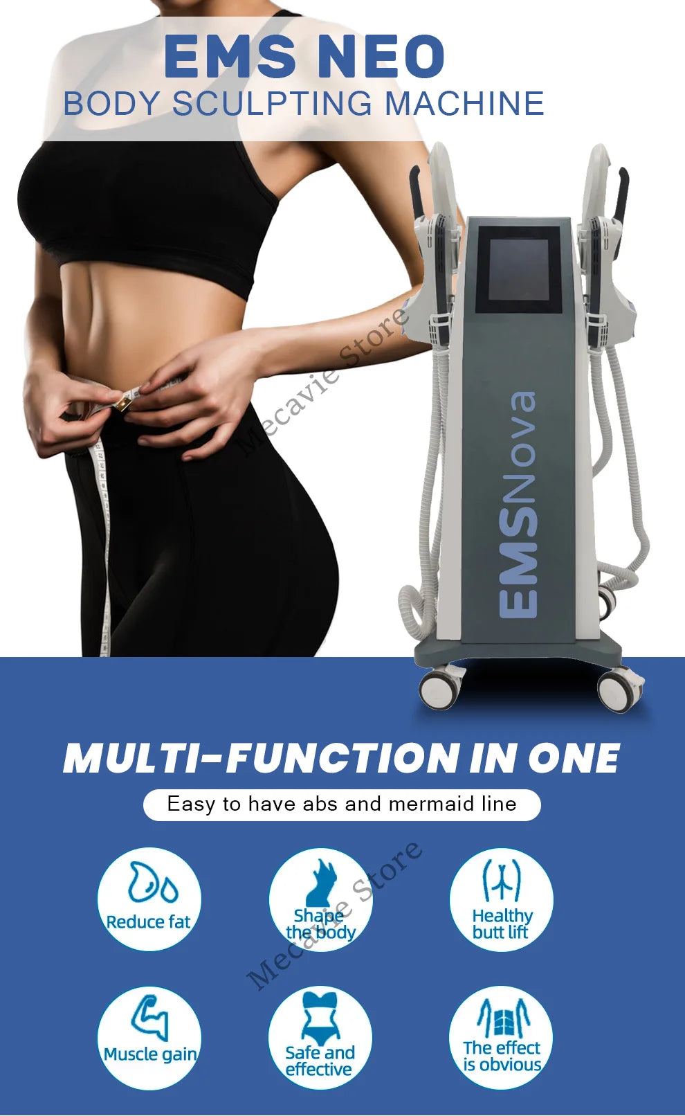 EMS 6500W MECAVIE 5 Handles Muscle Toning & Body Sculptor Device for Muscle Building Weight Loss Body Slimming Fat Reduction Magic Electronics Sfbfb4a3484d9476597ee0bc354d6cdfdP