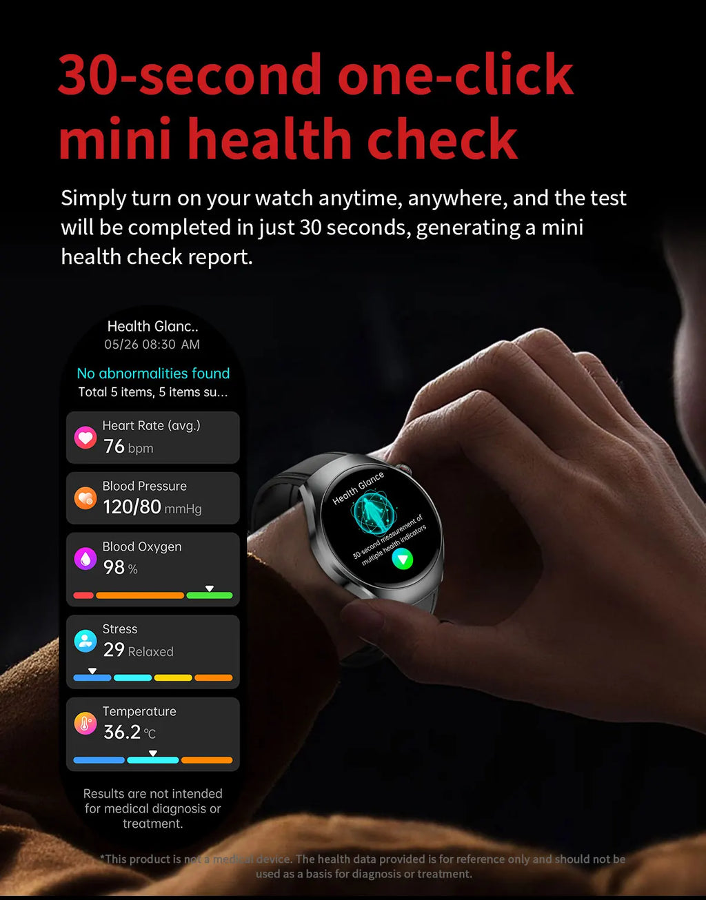 2026New Health Care Analysis ECG+PPG Smart Watch Blood pressure Fitness Uric Acid Blood lipids Bluetooth Call Clock Smartwatches Magic Electronics Sfc8130fc92024733a7429273e15118eei