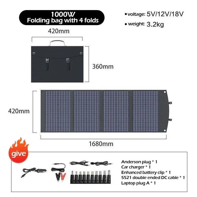 View details for Flexible, Foldable, High Efficiency Solar Panel, Travel & Phone & Boat, Portable 12V 2000w 1500w 1000w 500w Solar Panel Kit Flexible, Foldable, High Efficiency Solar Panel, Travel & Phone & Boat, Portable 12V 2000w 1500w 1000w 500w Solar 