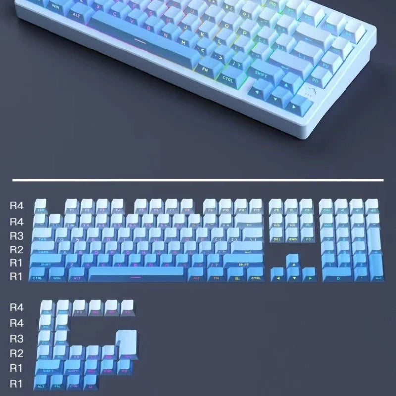 aula f75 keycaps keycap set for mechanical keyboard key caps кейкапы 68/75/81/87/98 purple blue pink Magic Electronics Sfd478323f4f4490a99e3812c5f88c9f99